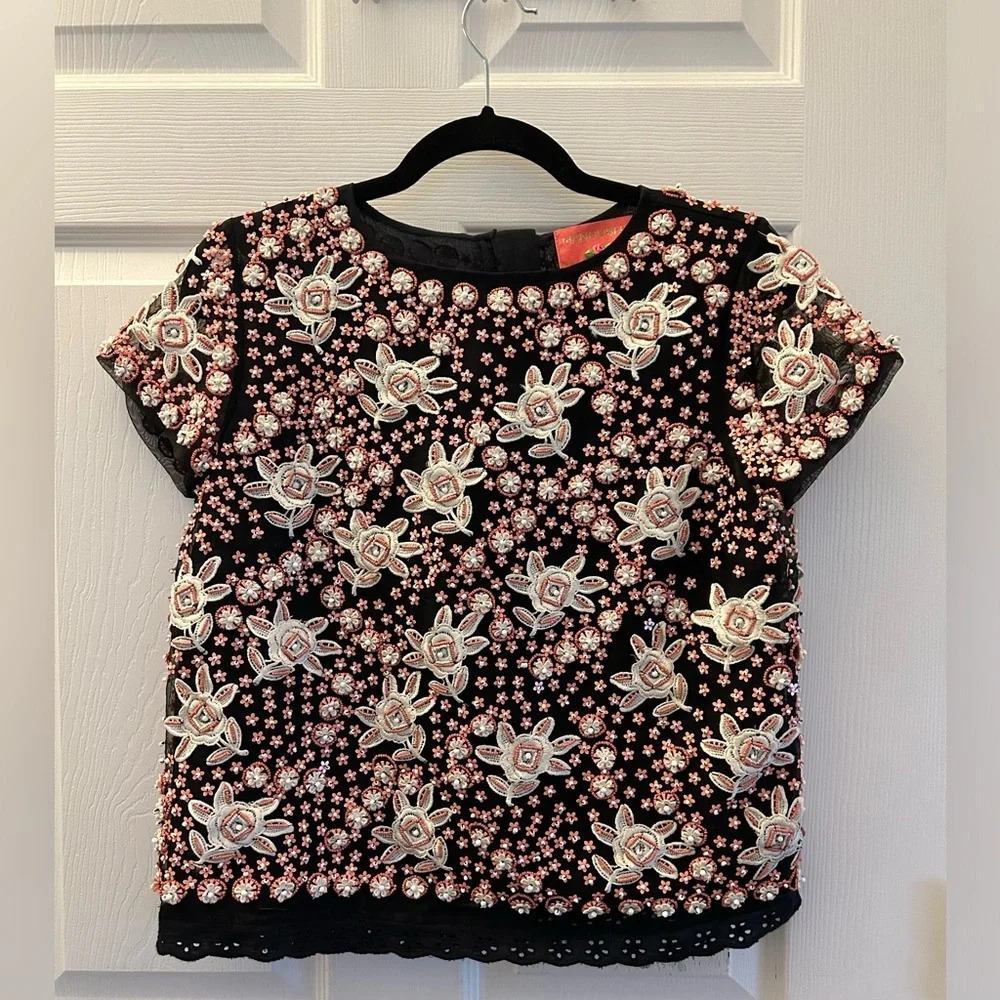 Manoush beaded top sz 6